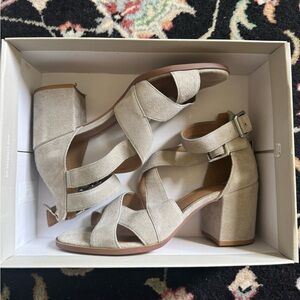 Grey Suede Sandle Heels